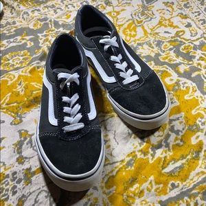 Vans. Size 4.  Black/white.  EUC